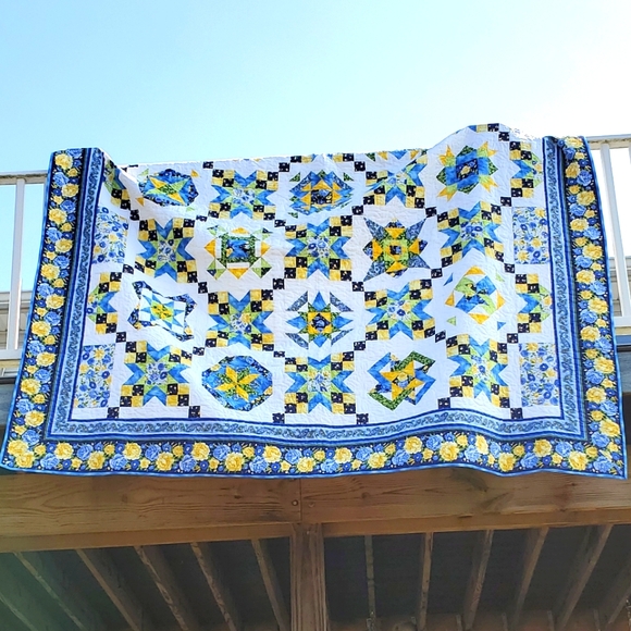 Hand Crafted Bedding Quilt Throw Pillows And Valance Poshmark